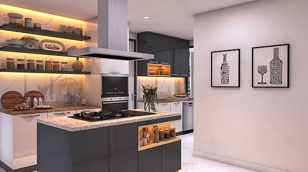 best kitchen interior designer in kolkata