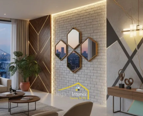 Wall Wonders: Innovative Accent Wall Design in Modern Flats